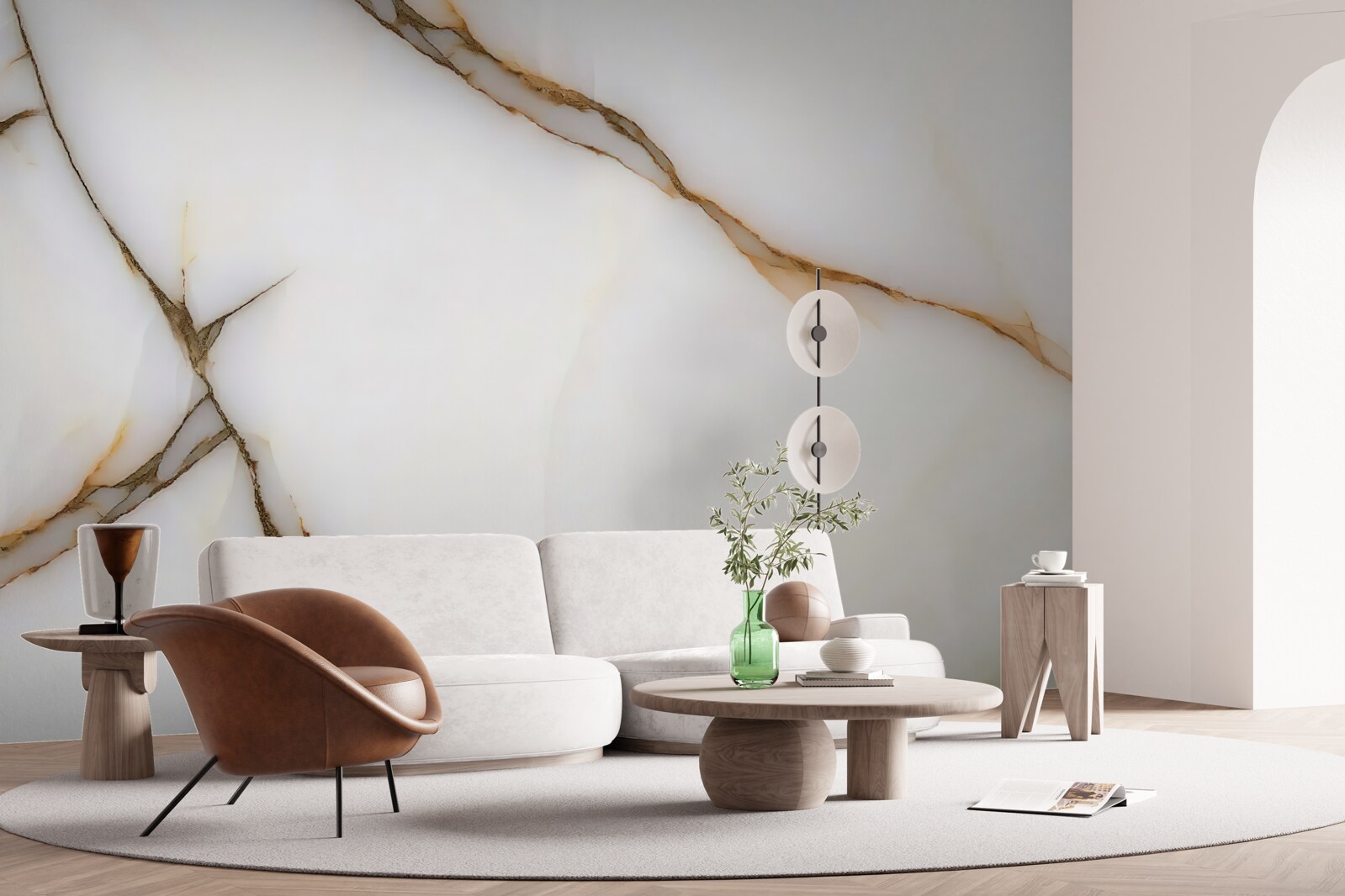 Fototapeta pozadie je svetlé so zakrivenými tmavými čiarami