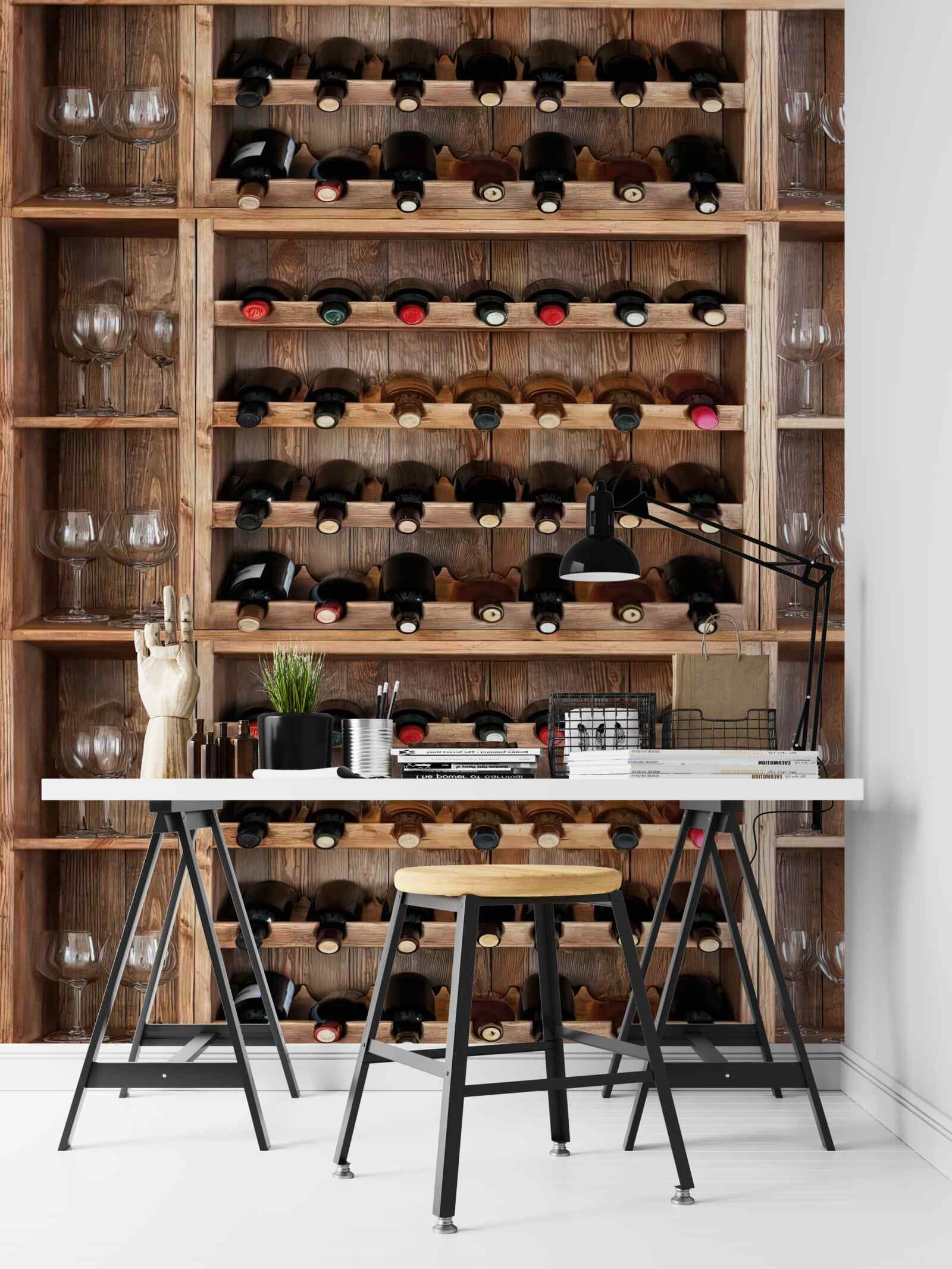 Fototapeta bar s pohármi na víno