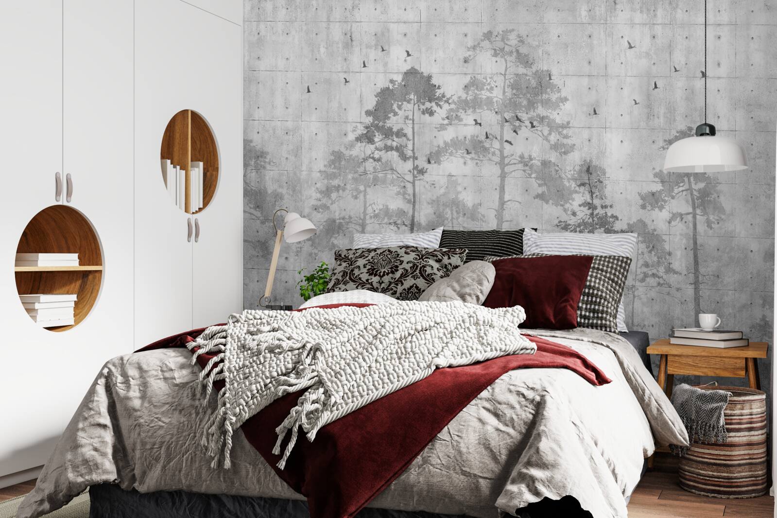 Fototapeta les v čiernej a bielej