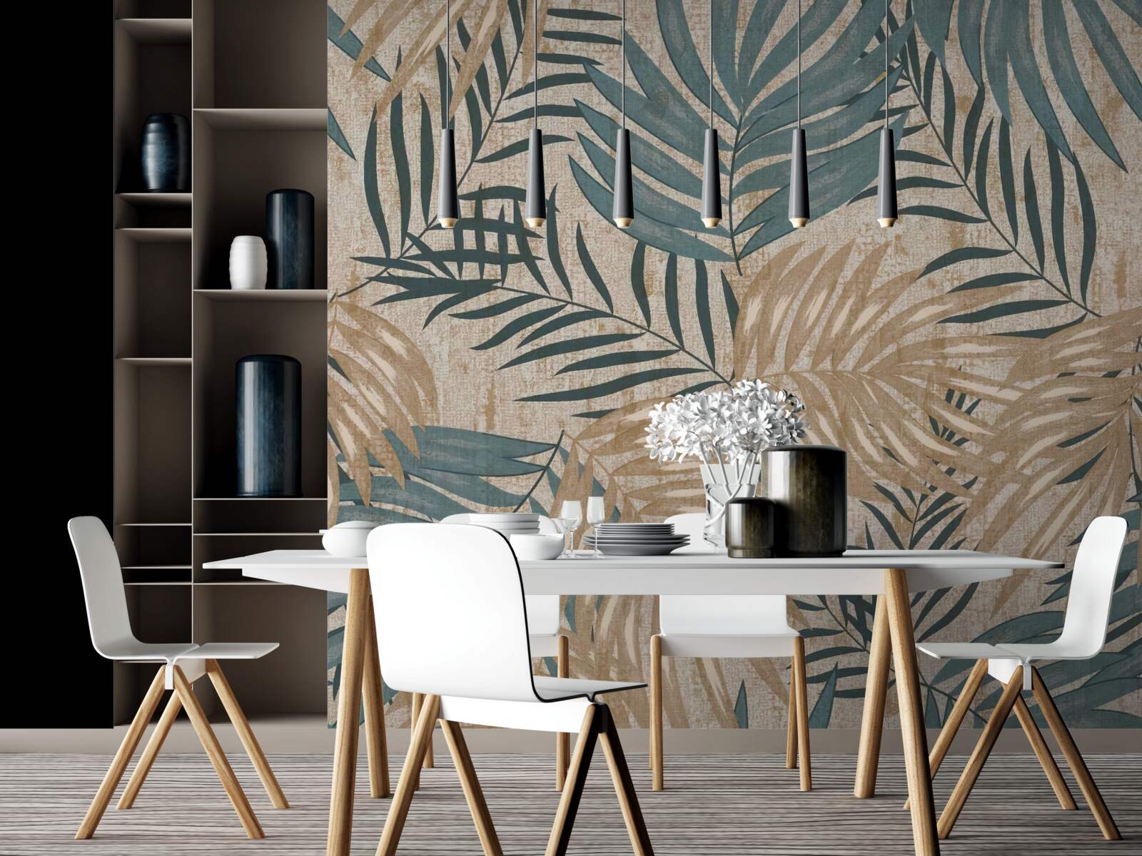 Fototapeta hnedé a zelené listy