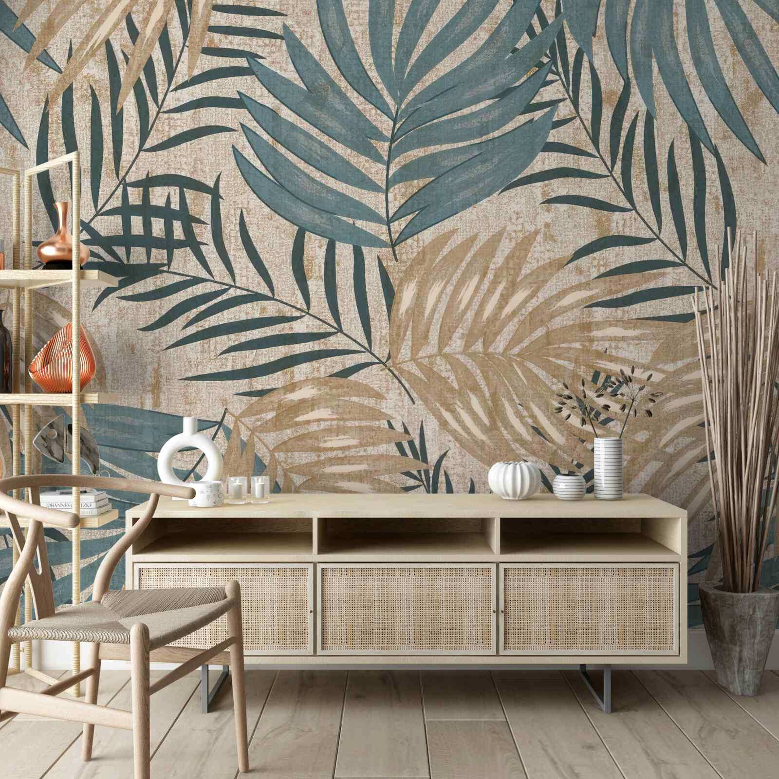 Fototapeta hnedé a zelené listy