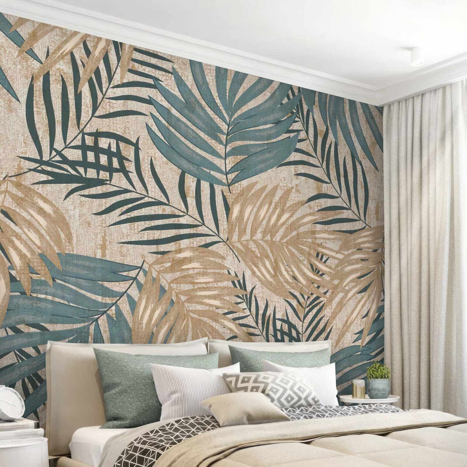 Fototapeta hnedé a zelené listy