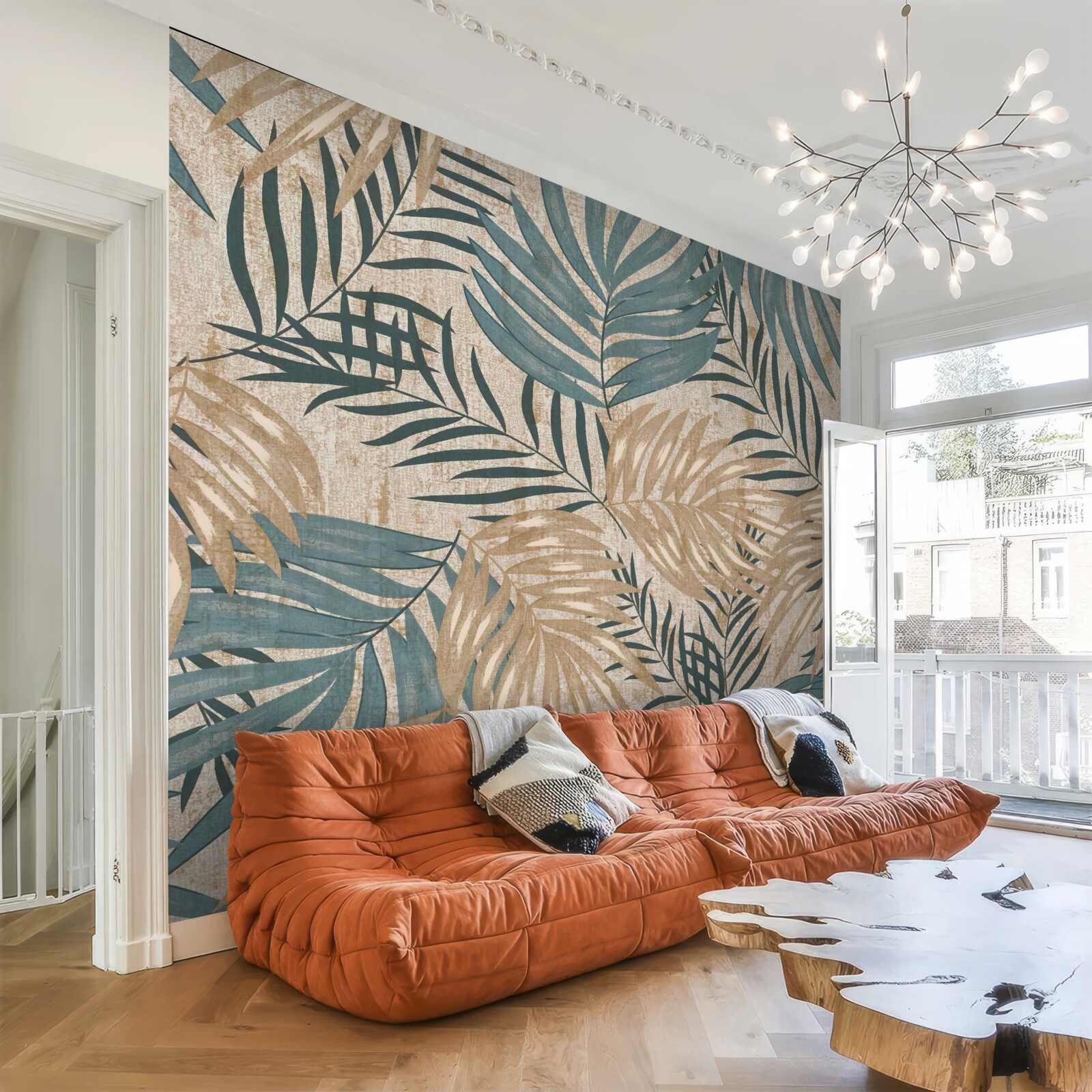 Fototapeta hnedé a zelené listy