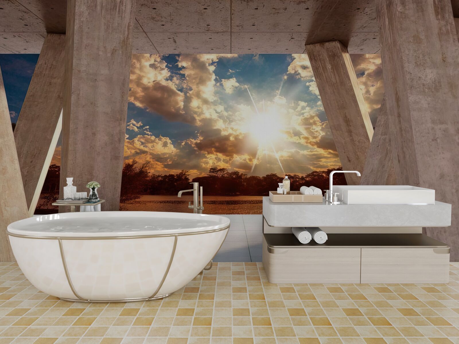 Fototapeta veľké konštrukčné prvky budovy