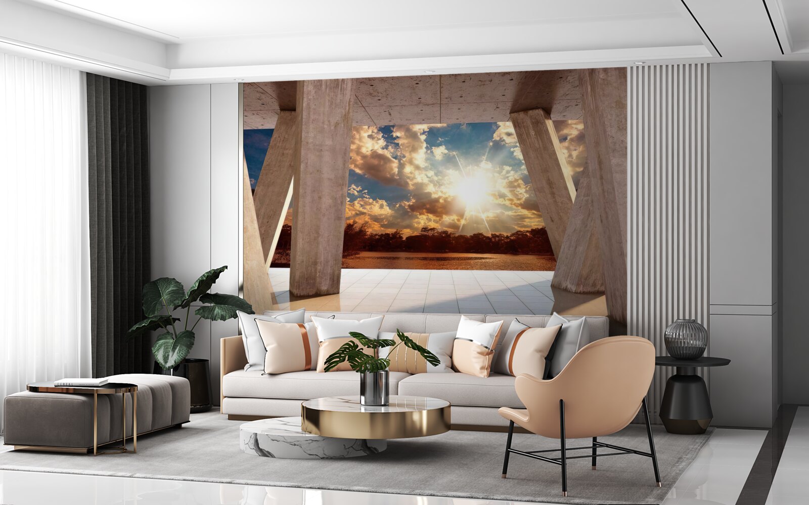 Fototapeta veľké konštrukčné prvky budovy