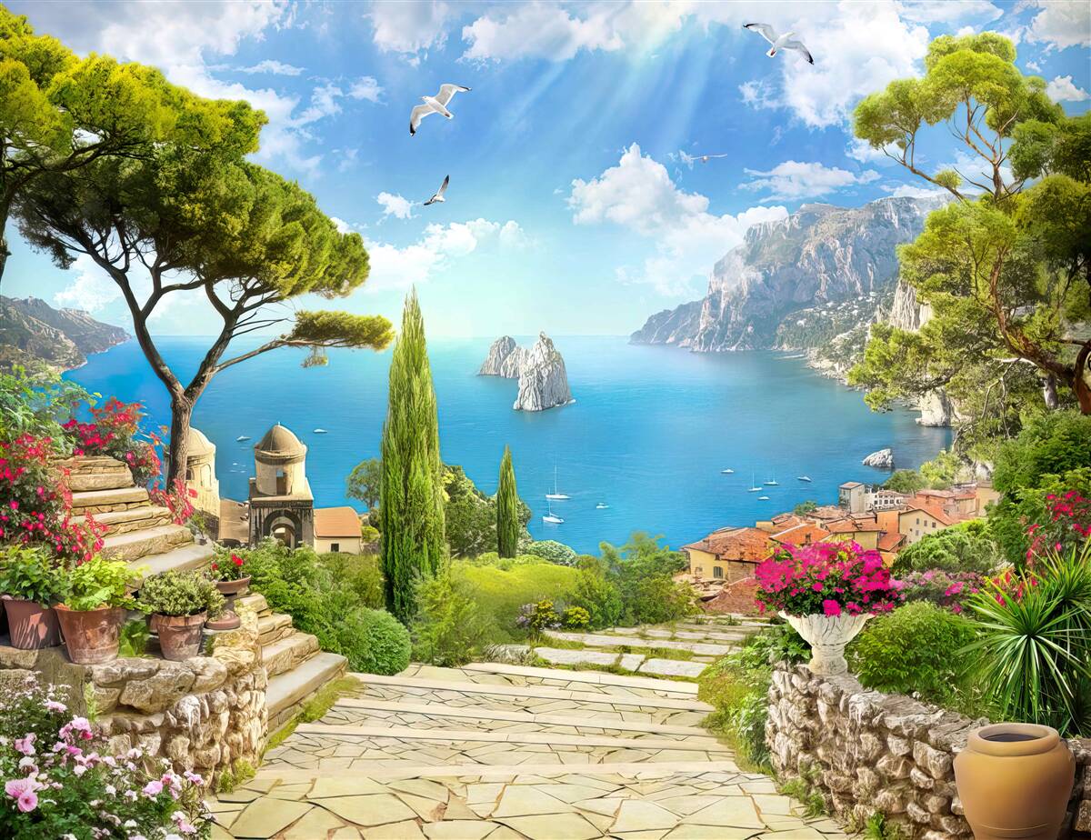 Fototapeta cesta cez zelené húštiny