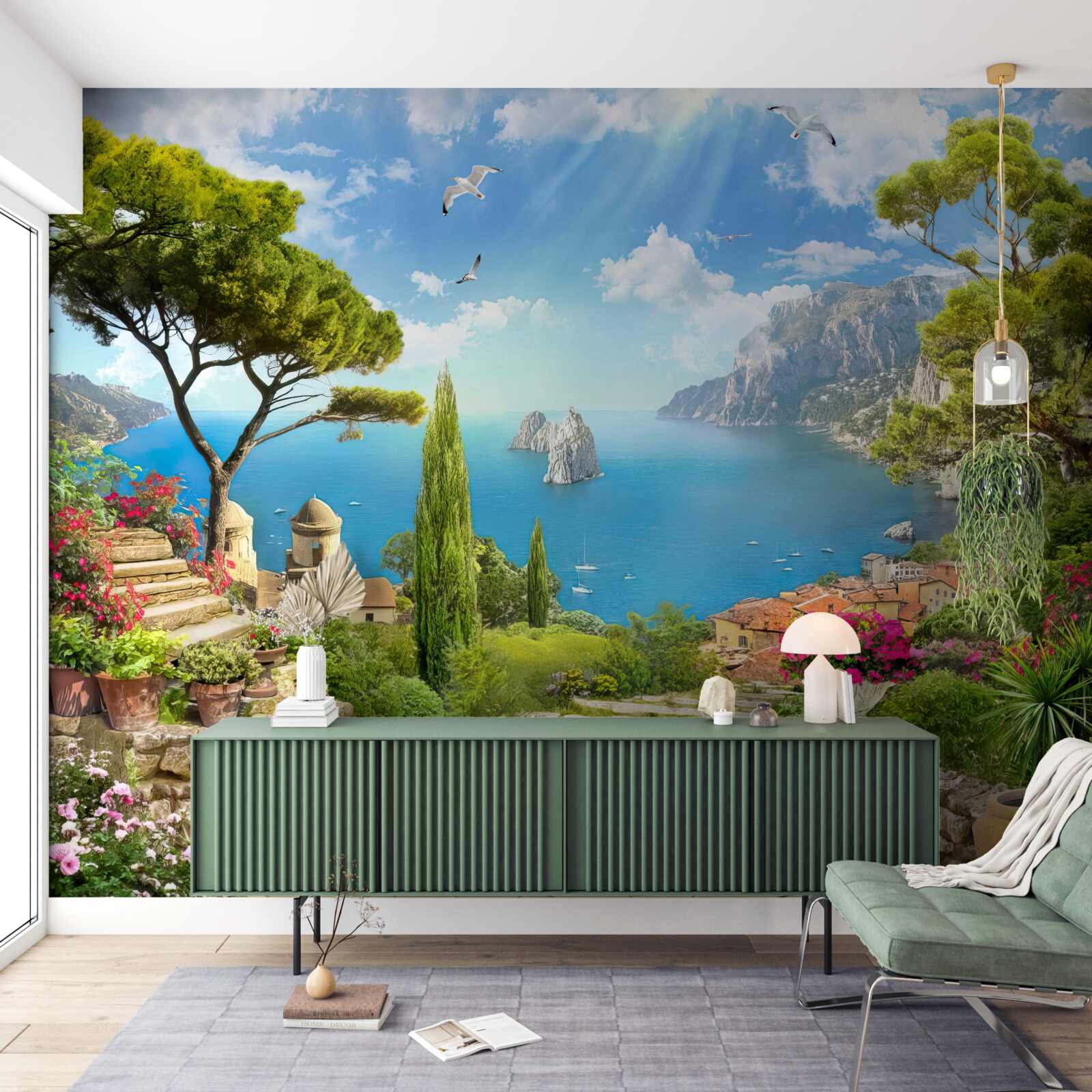 Fototapeta cesta cez zelené húštiny