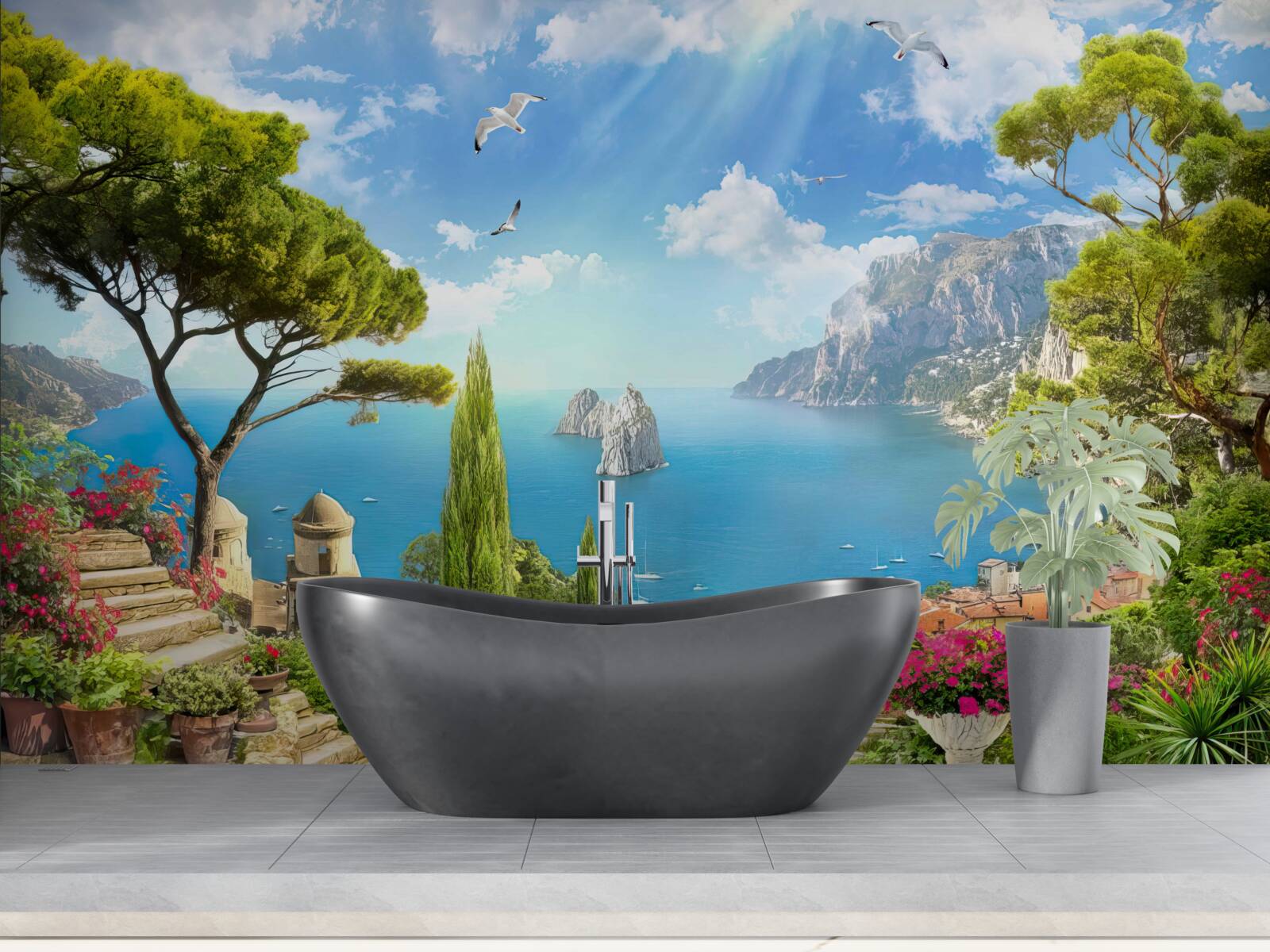 Fototapeta cesta cez zelené húštiny