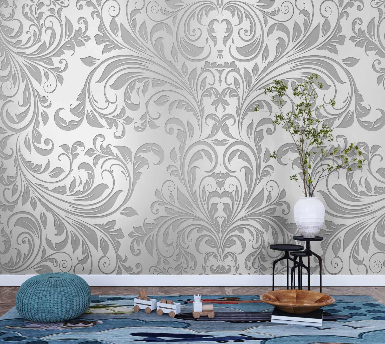 Fototapeta tapety so sivými vírivými vzormi