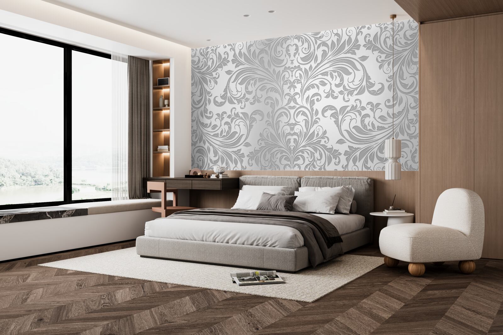 Fototapeta tapety so sivými vírivými vzormi