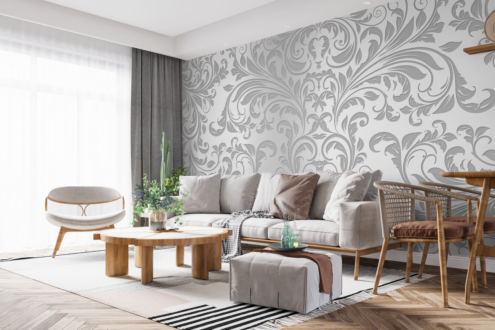 Fototapeta tapety so sivými vírivými vzormi