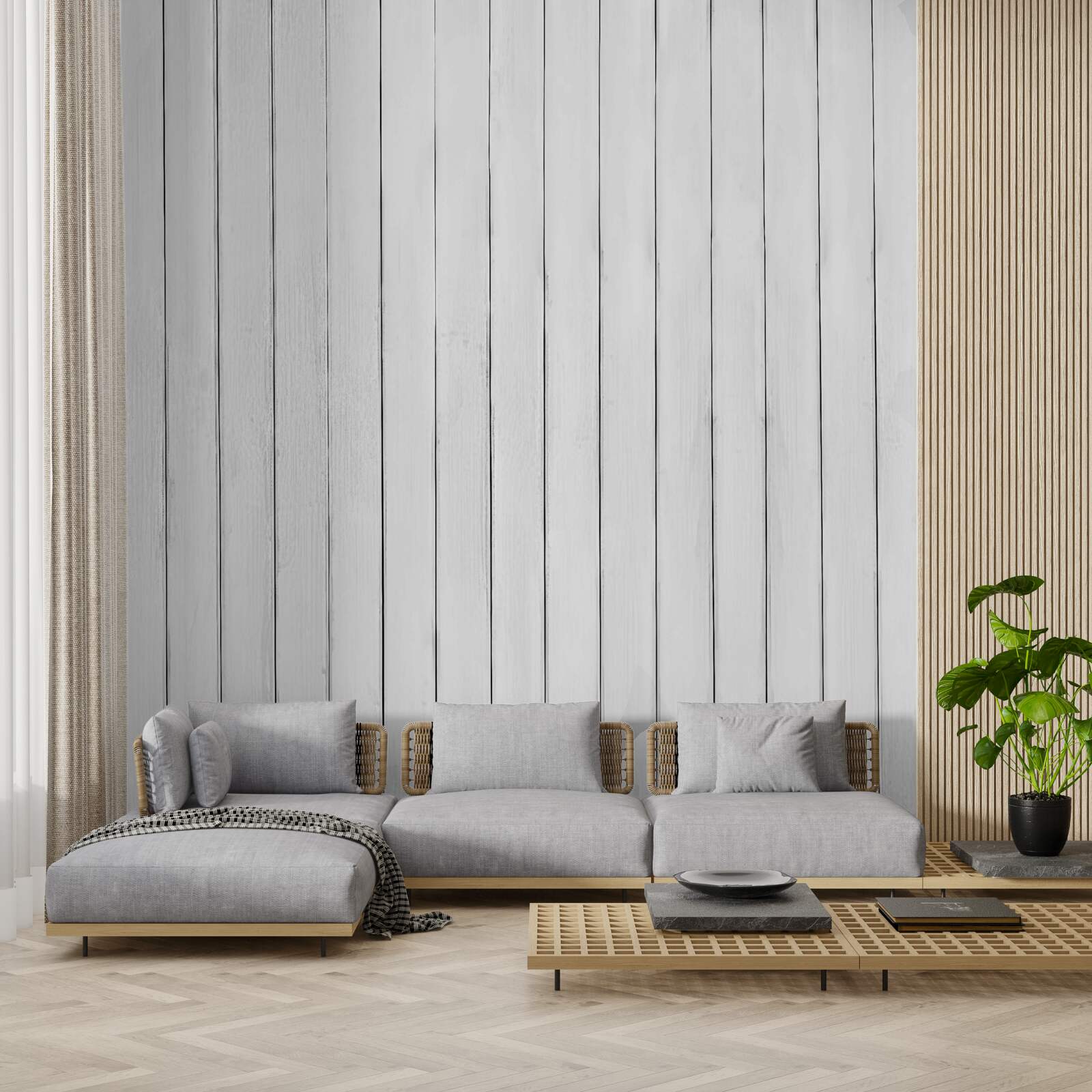 Fototapeta biely drevený plot