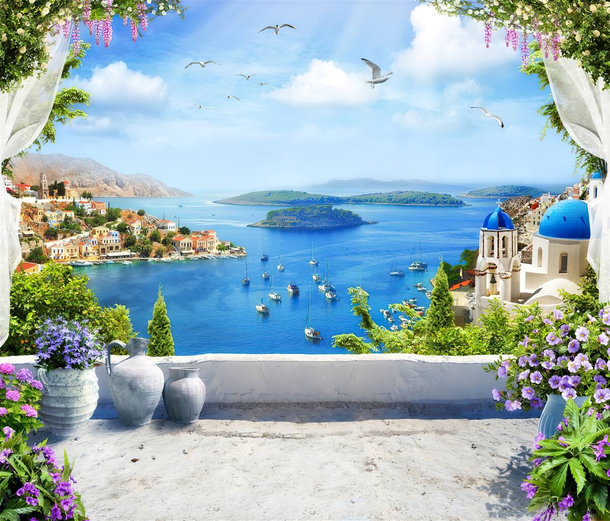 Fototapeta panoráma mesta a rieky