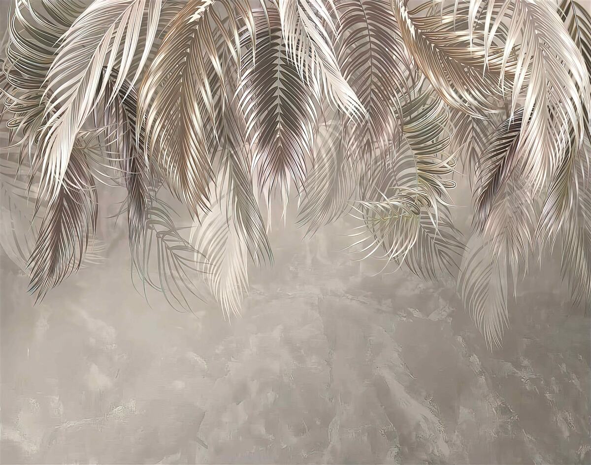 Fototapeta úzke, veľké listy, kaskádovité