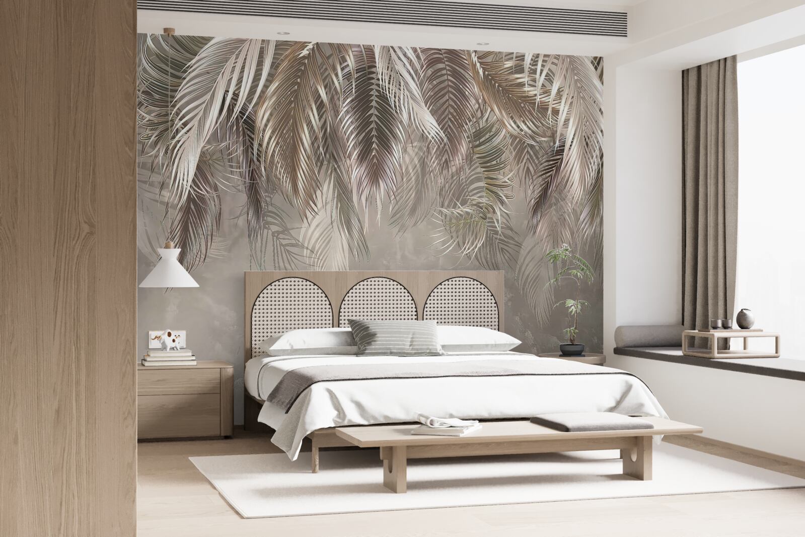 Fototapeta úzke, veľké listy, kaskádovité