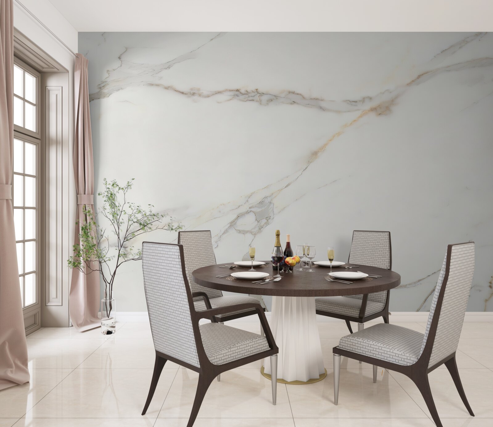 Fototapeta svetlý mramor so vzormi