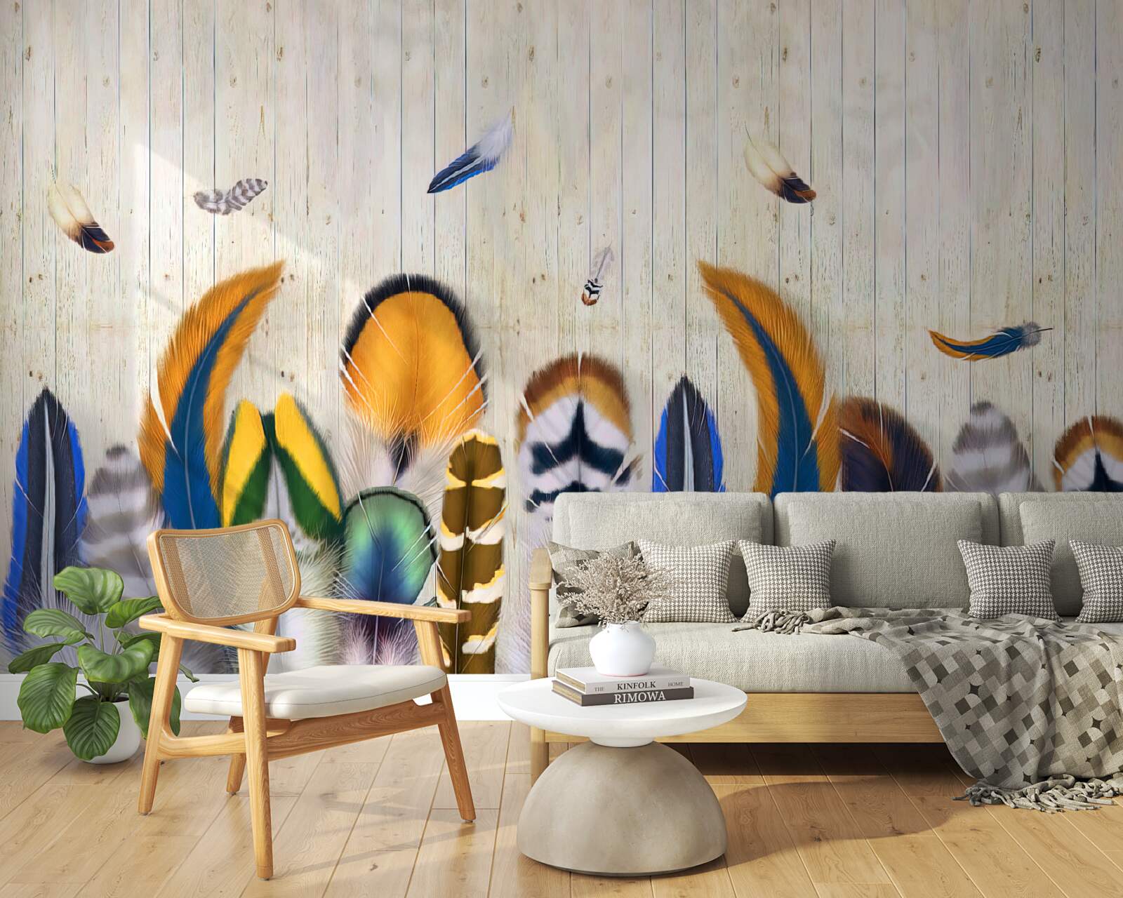 Fototapeta vtáčie perie rôznych formátov a odtieňov