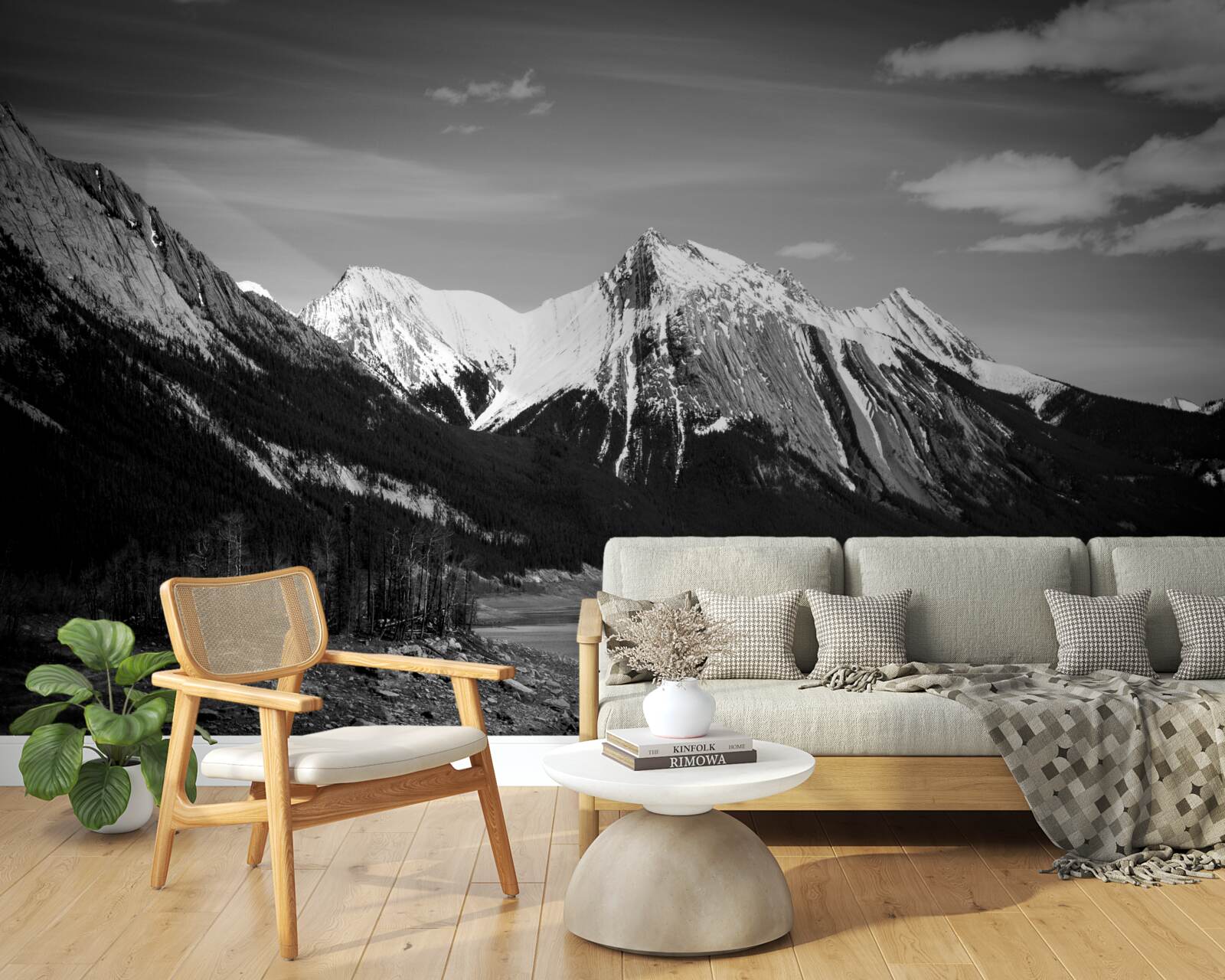 Fototapeta hory v monochromatických odtieňoch