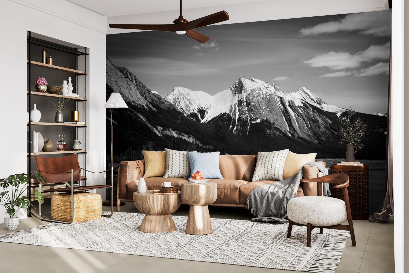 Fototapeta hory v monochromatických odtieňoch