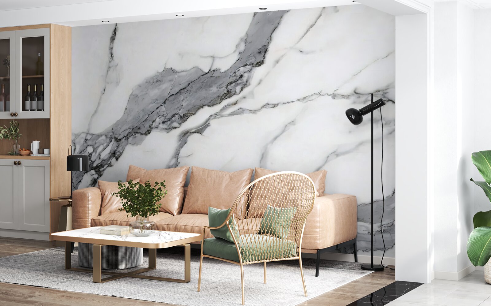 Fototapeta biely a sivý mramor