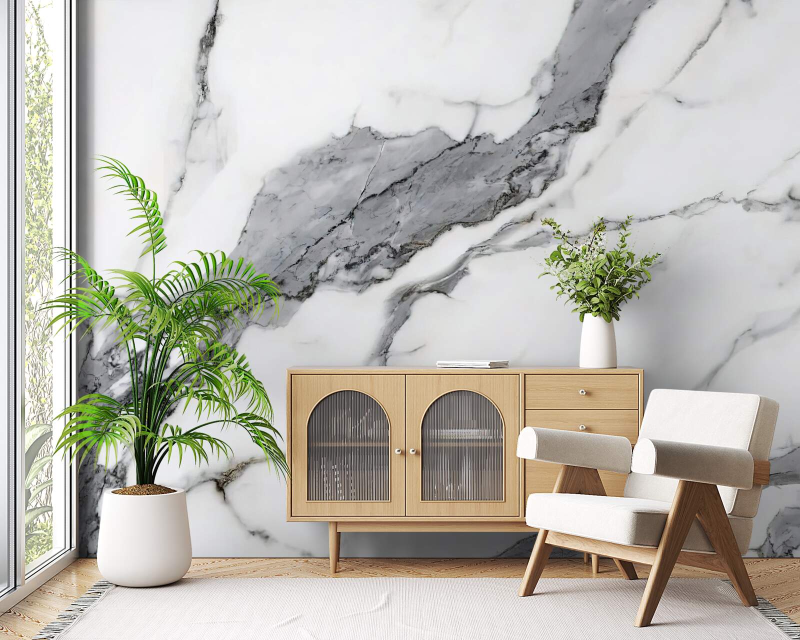 Fototapeta biely a sivý mramor