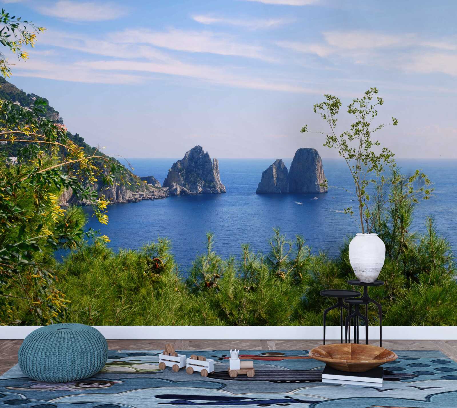 Fototapeta panoráma oceánu a útesov