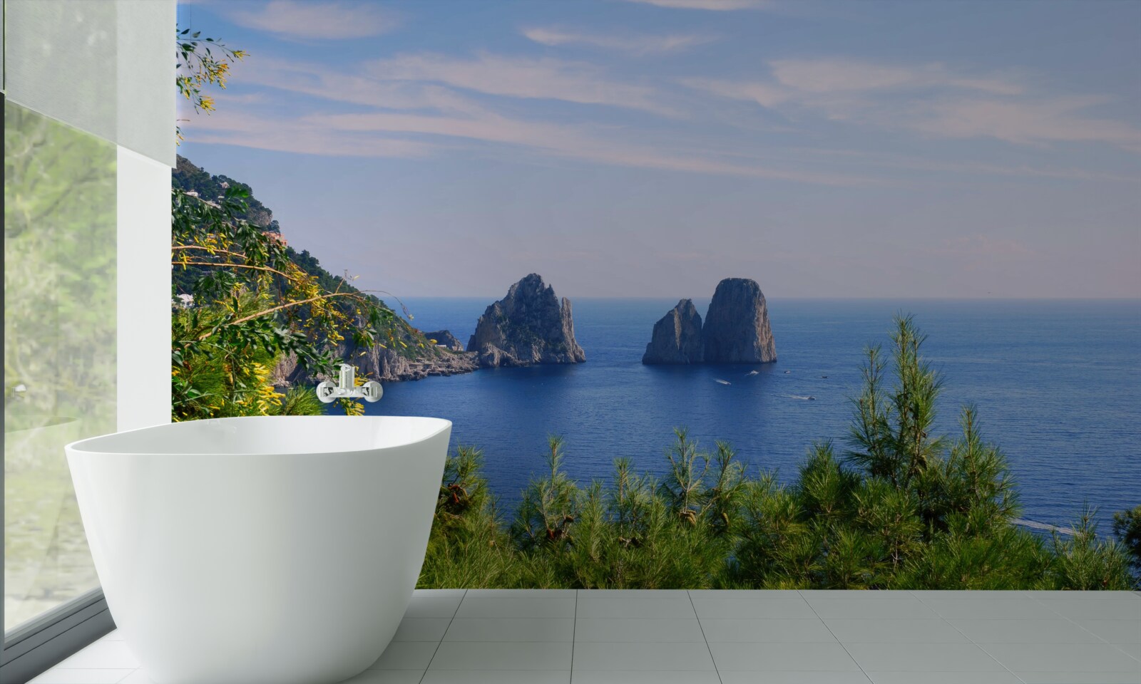 Fototapeta panoráma oceánu a útesov