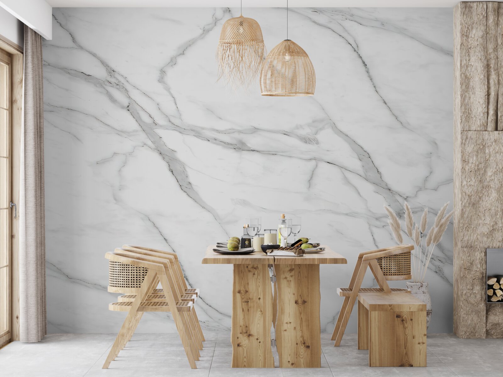 Fototapeta svetlá stena so sivými pruhmi