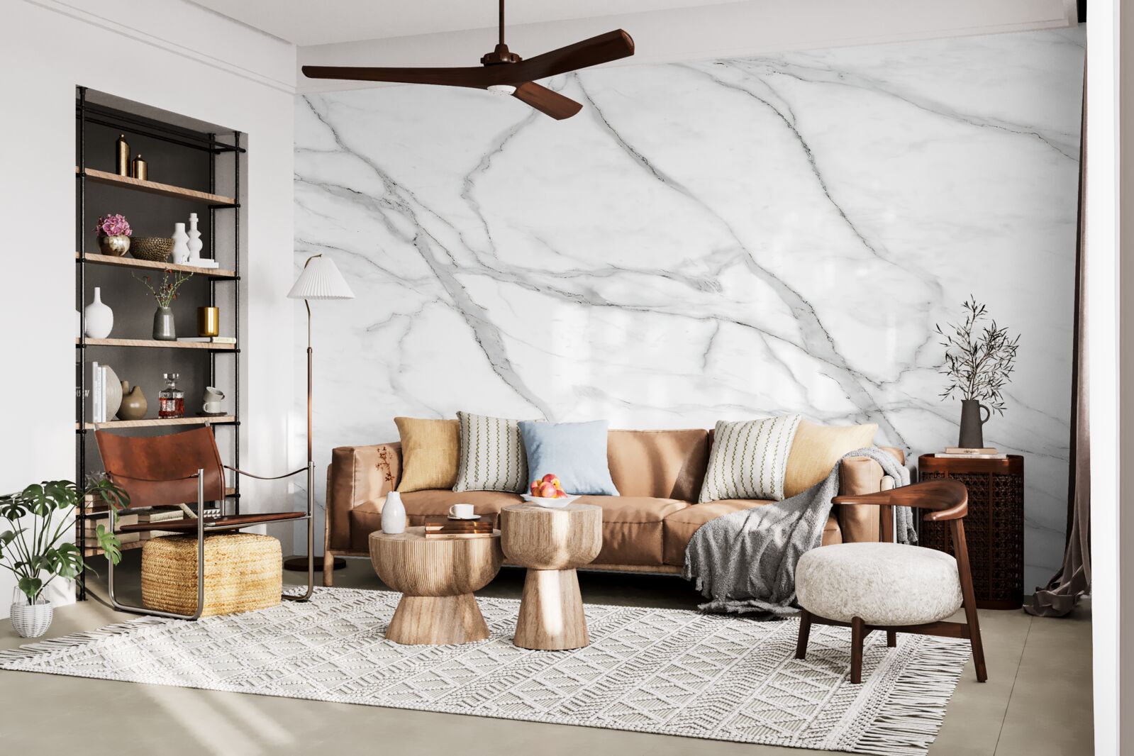 Fototapeta svetlá stena so sivými pruhmi