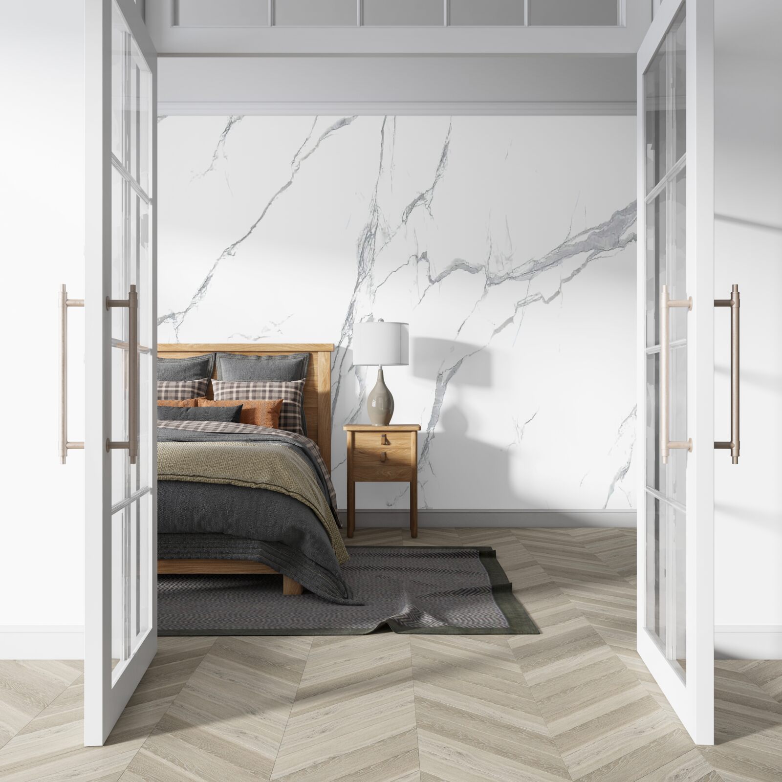 Fototapeta biele pruhované pozadie