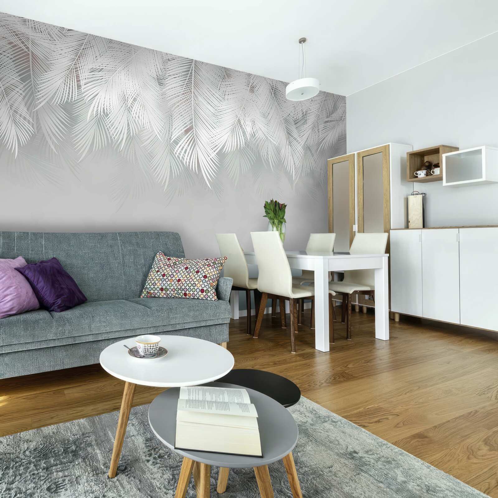 Fototapeta snehobiele pierka visia dole