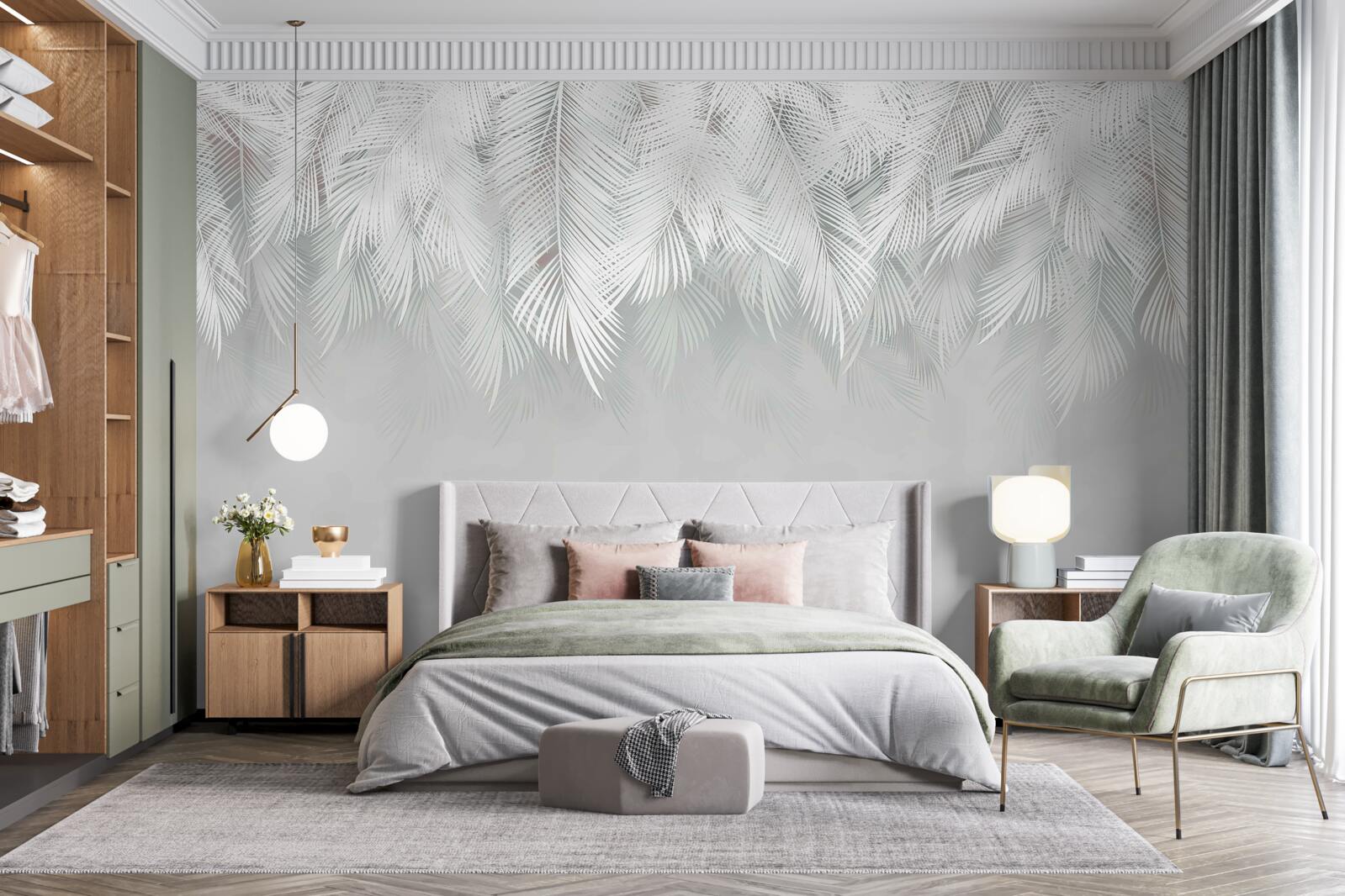 Fototapeta snehobiele pierka visia dole