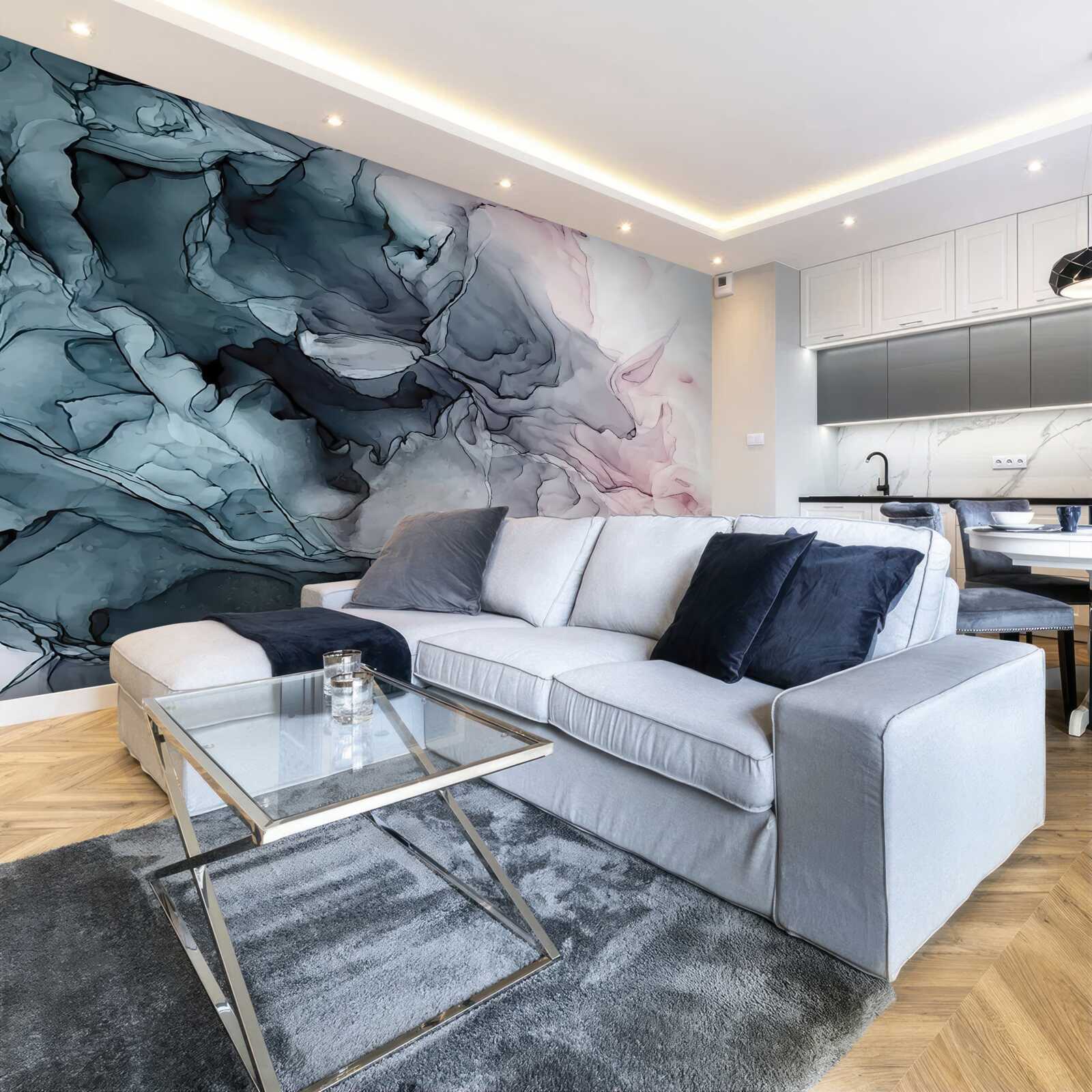 Fototapeta viacfarebné akvarelové stopy