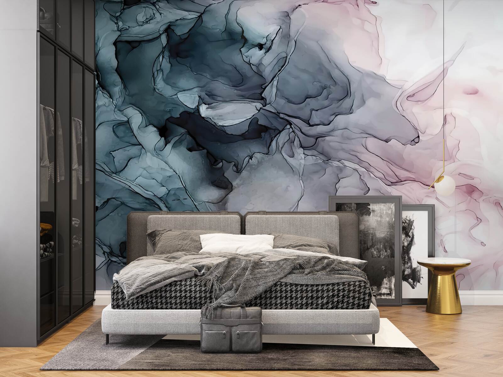 Fototapeta viacfarebné akvarelové stopy