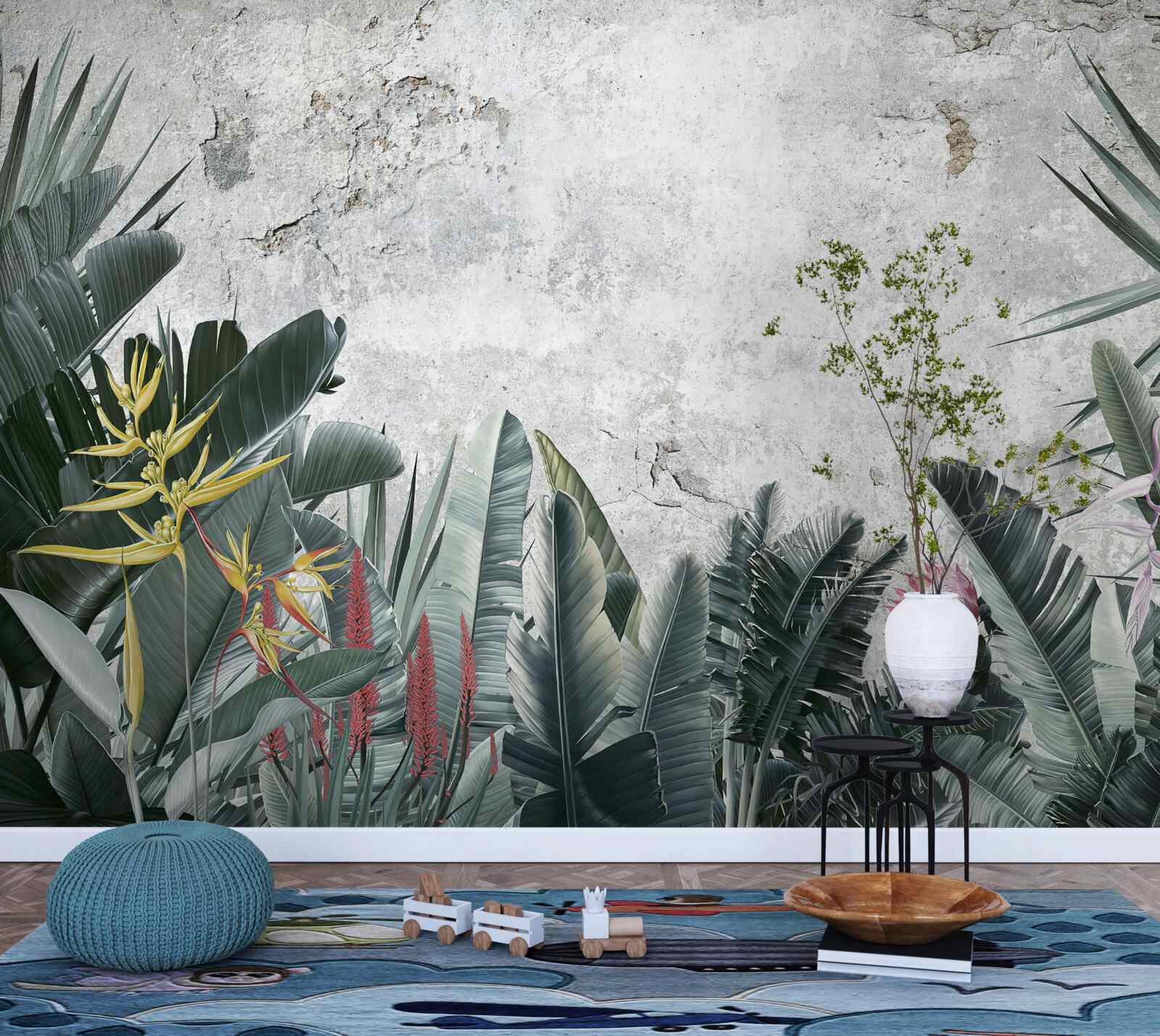 Fototapeta rôzne tropické zelené plochy