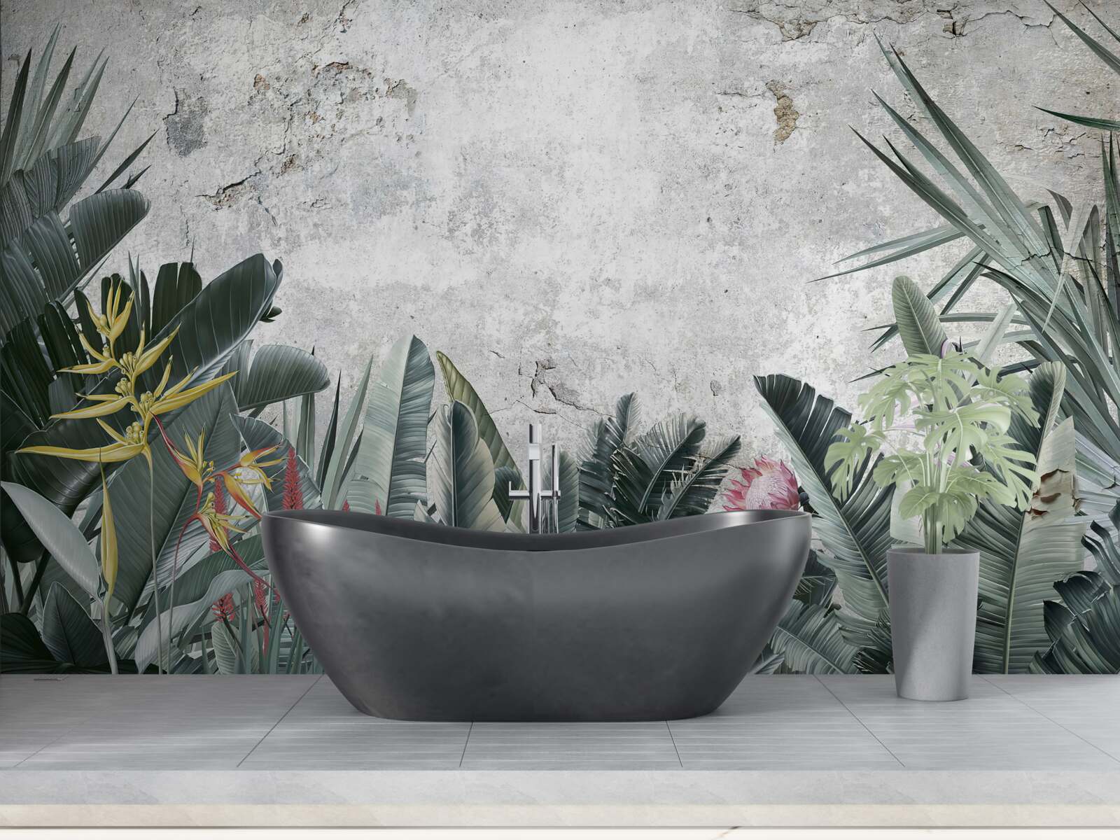 Fototapeta rôzne tropické zelené plochy