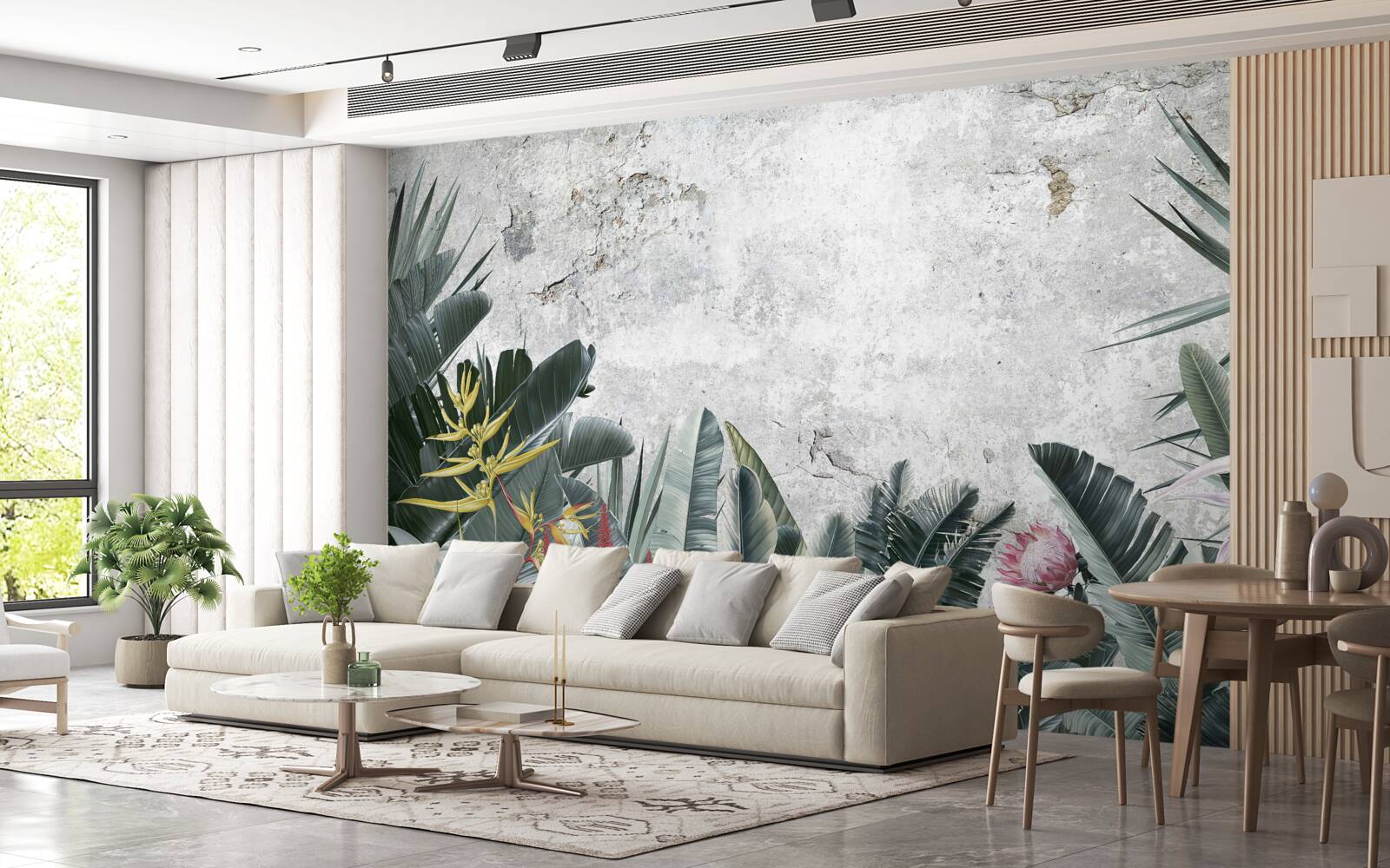 Fototapeta rôzne tropické zelené plochy