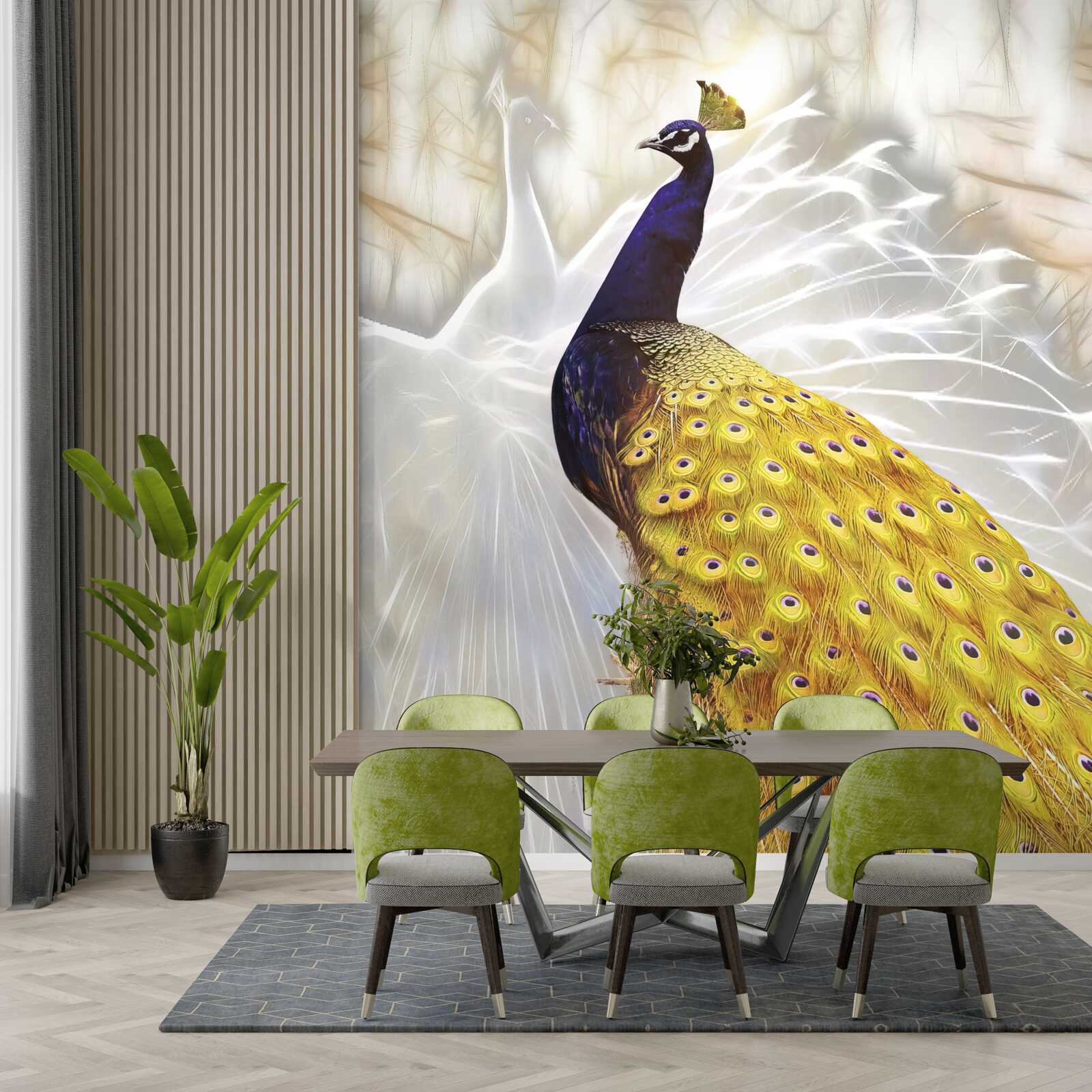 Fototapeta vtáčik so zlatým perím