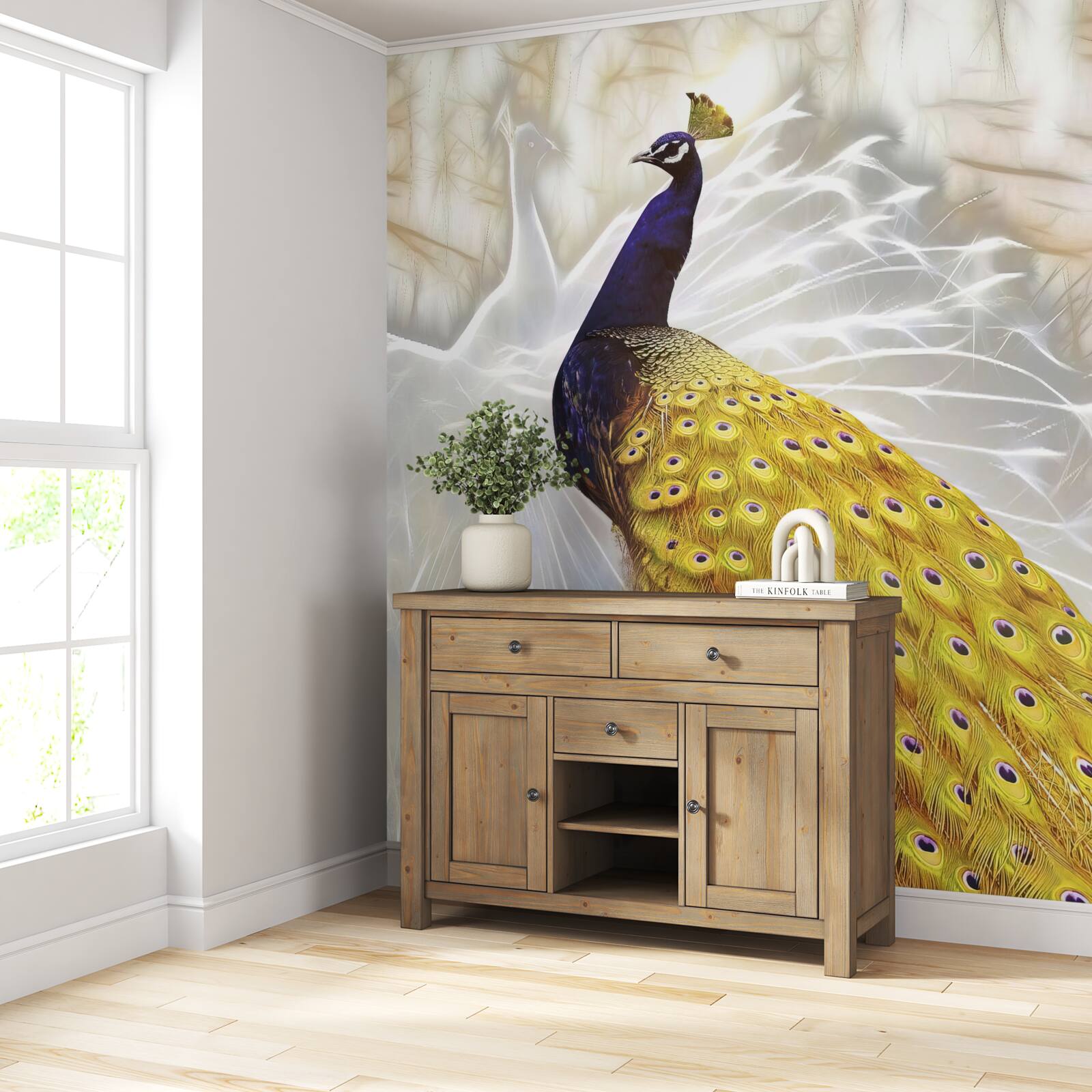 Fototapeta vtáčik so zlatým perím