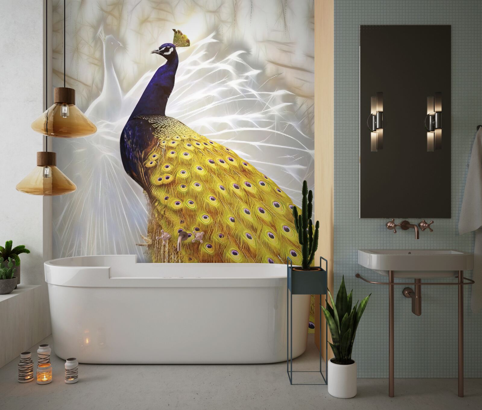 Fototapeta vtáčik so zlatým perím