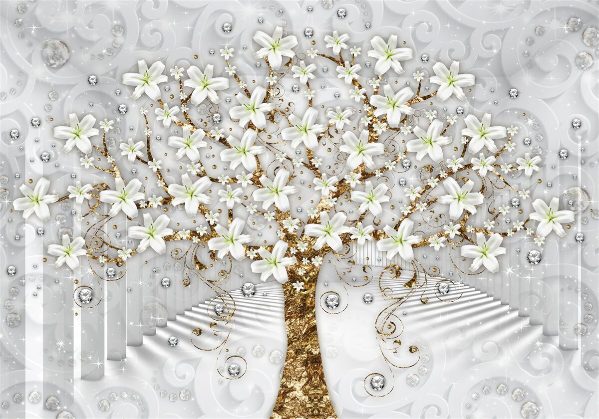 Fototapeta na strome kvitli biele kvety