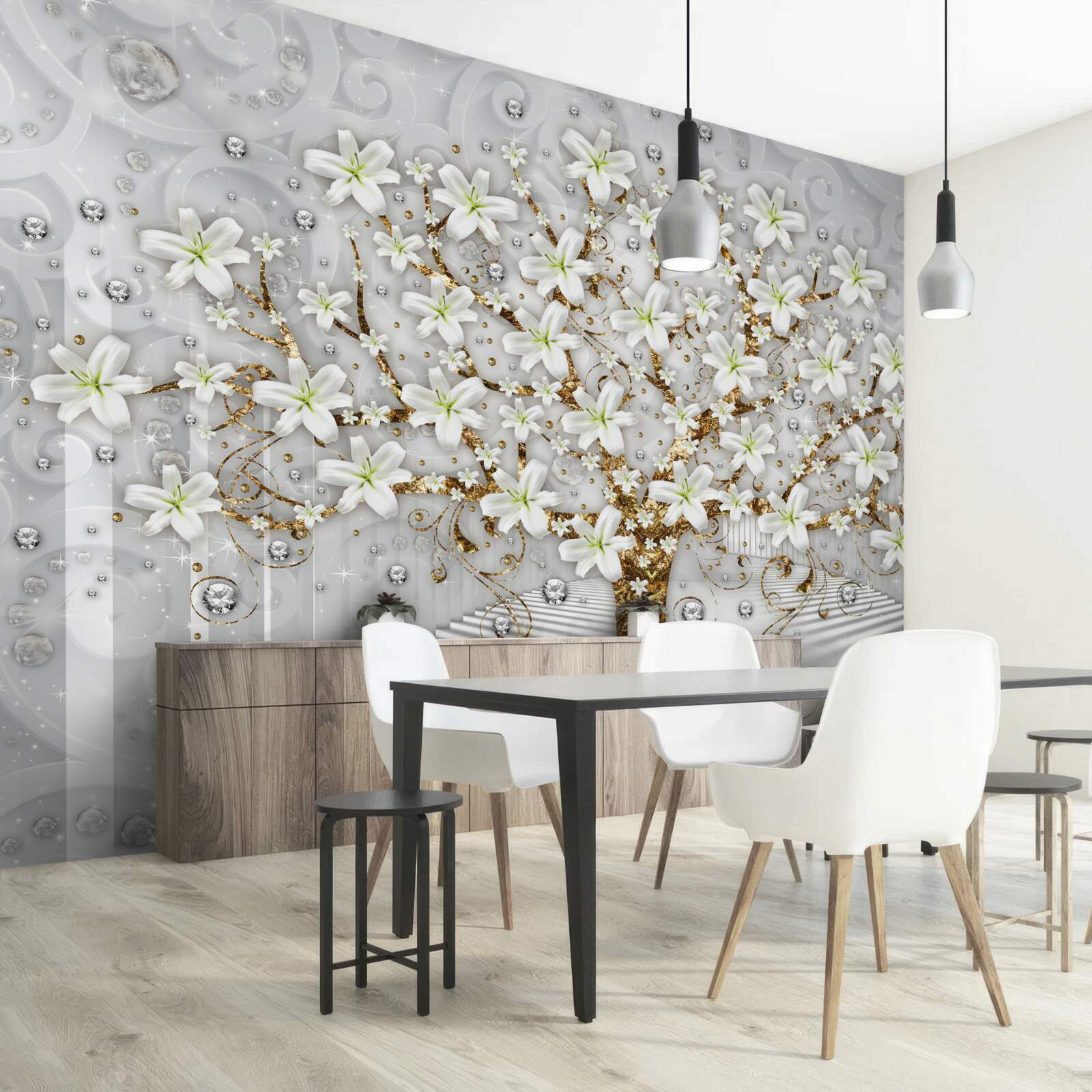 Fototapeta na strome kvitli biele kvety