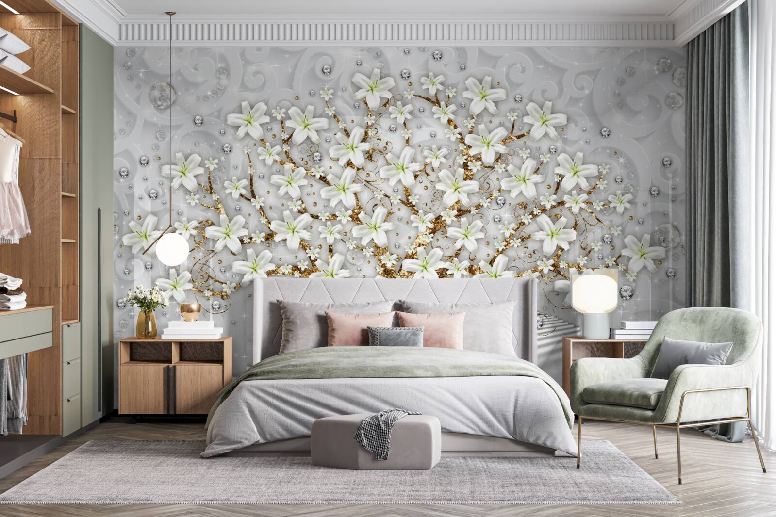 Fototapeta na strome kvitli biele kvety