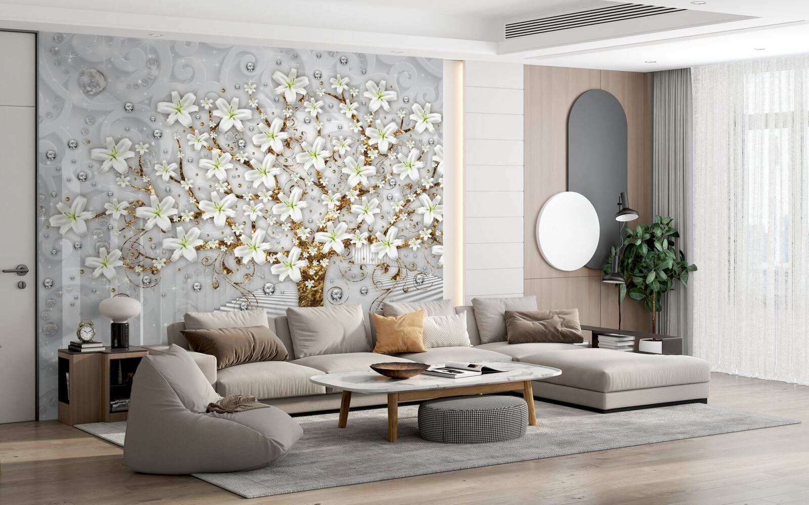 Fototapeta na strome kvitli biele kvety