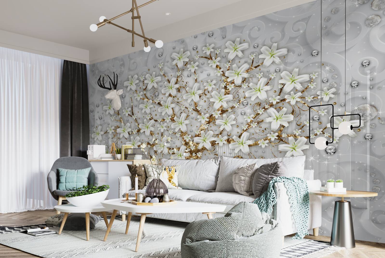 Fototapeta na strome kvitli biele kvety