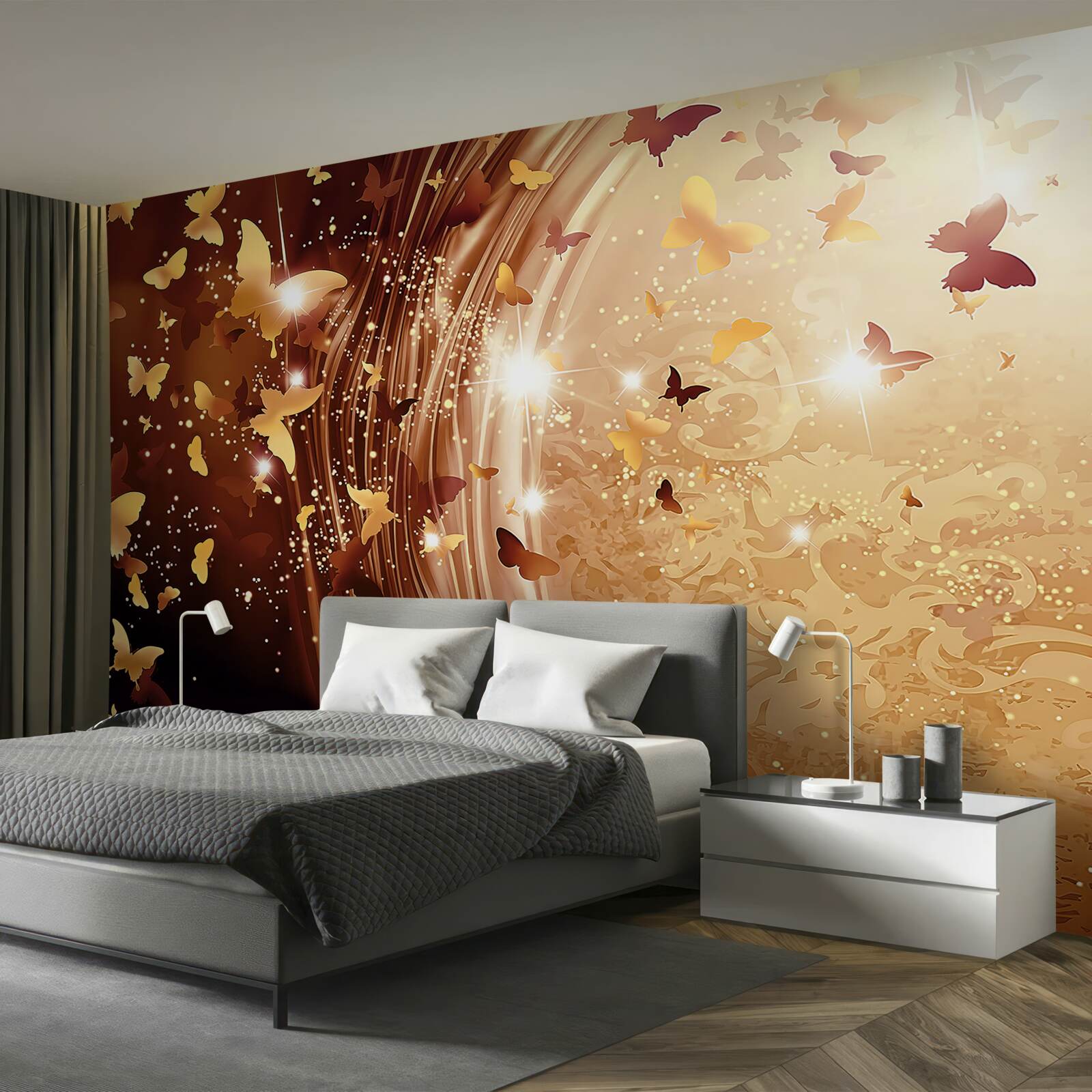 Fototapeta kučery a motýle