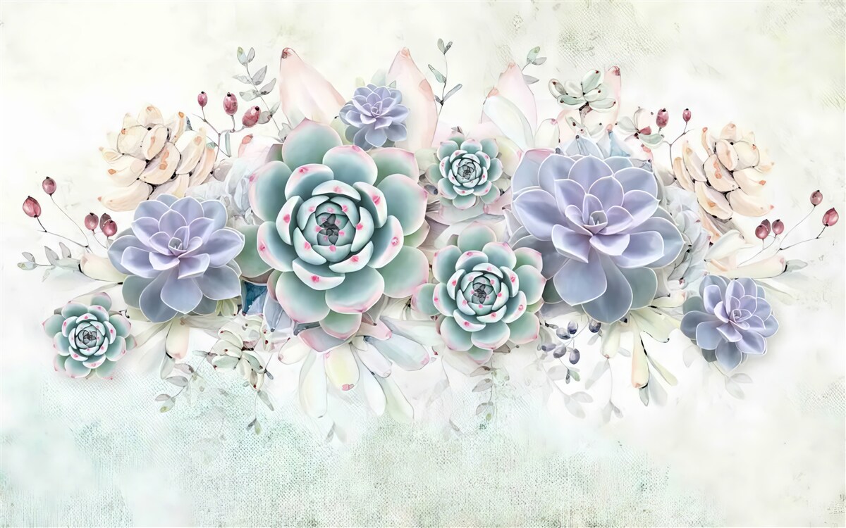 Fototapeta na svetlom pozadí sú modré kvety