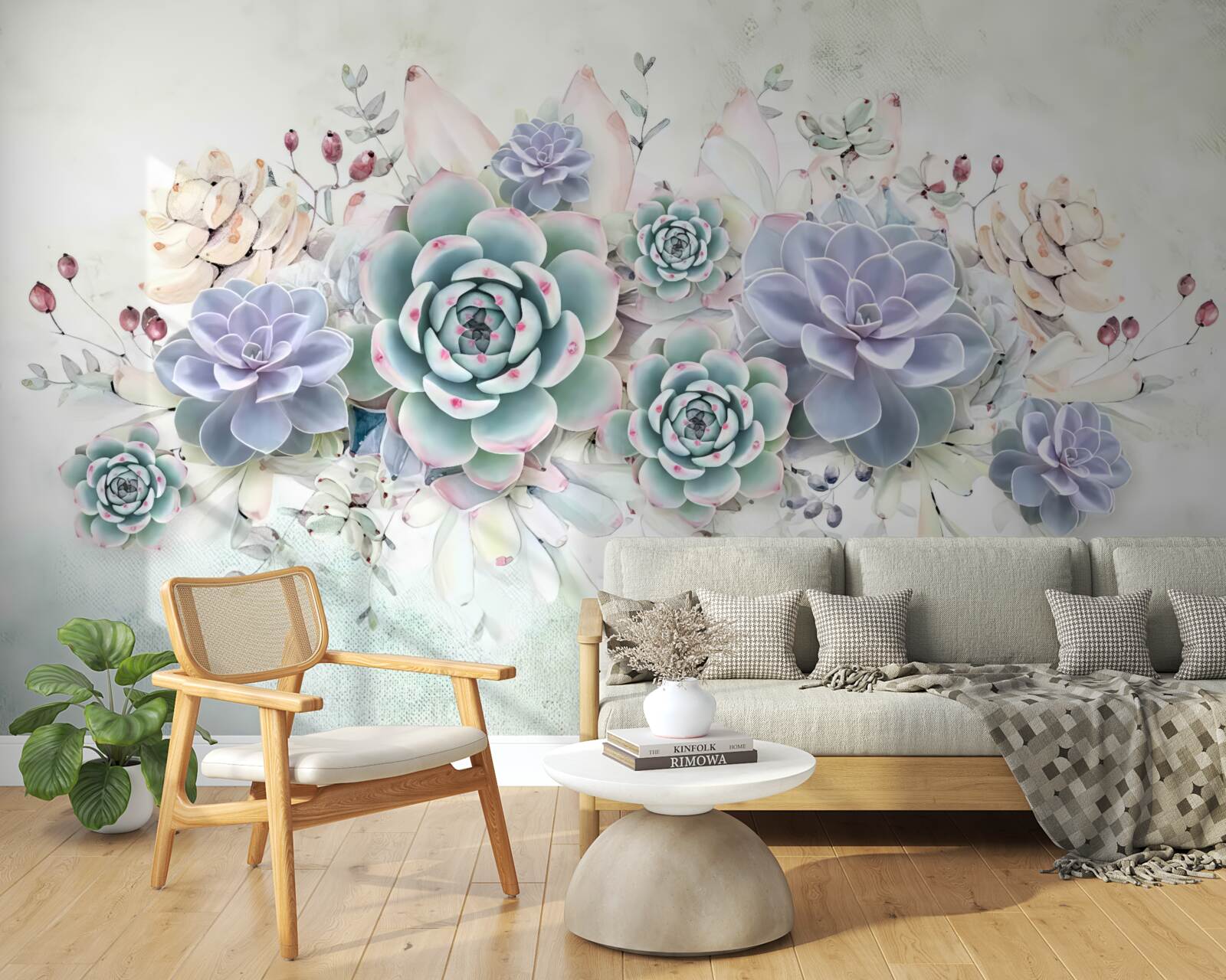 Fototapeta na svetlom pozadí sú modré kvety