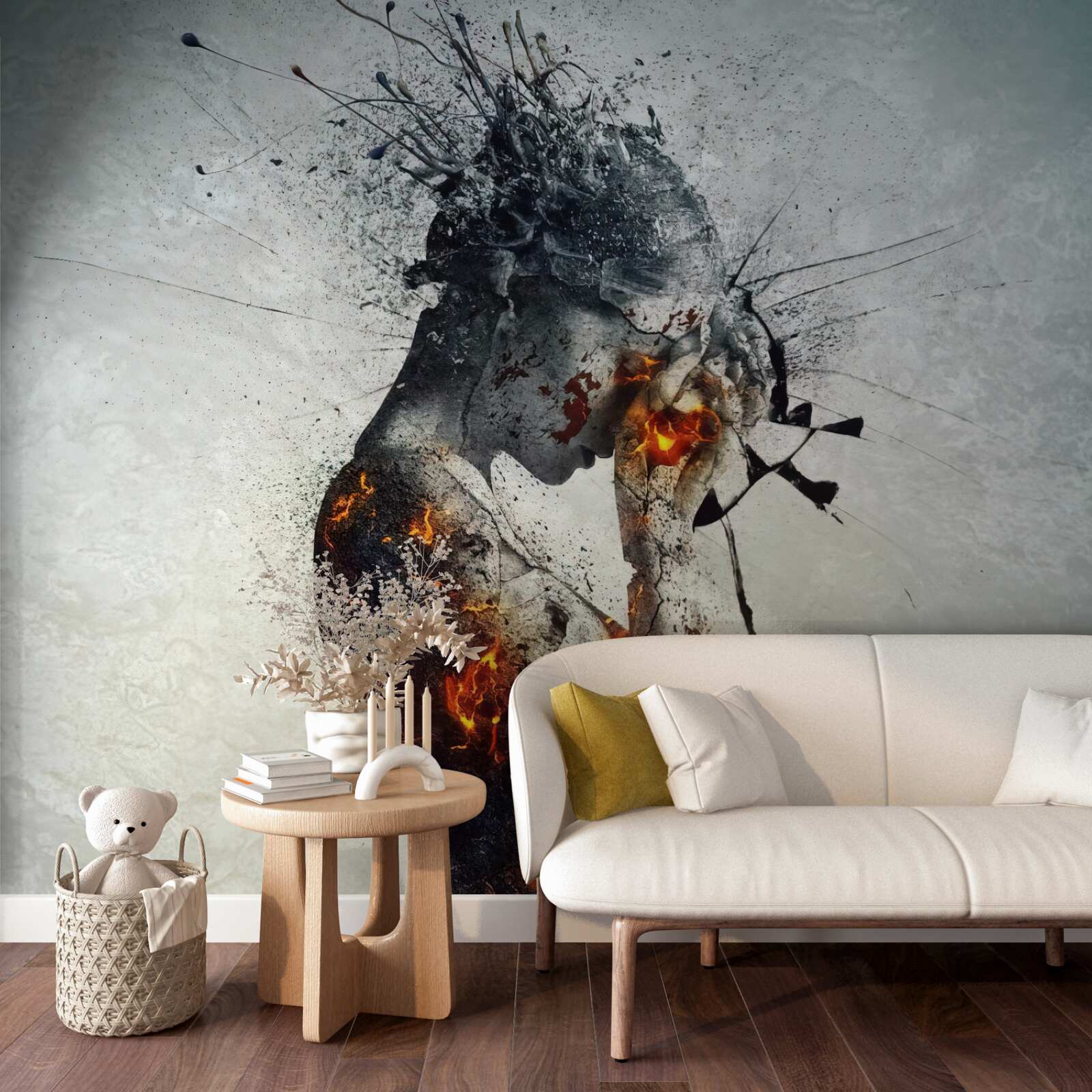 Fototapeta dievča si schová tvár do dlaní