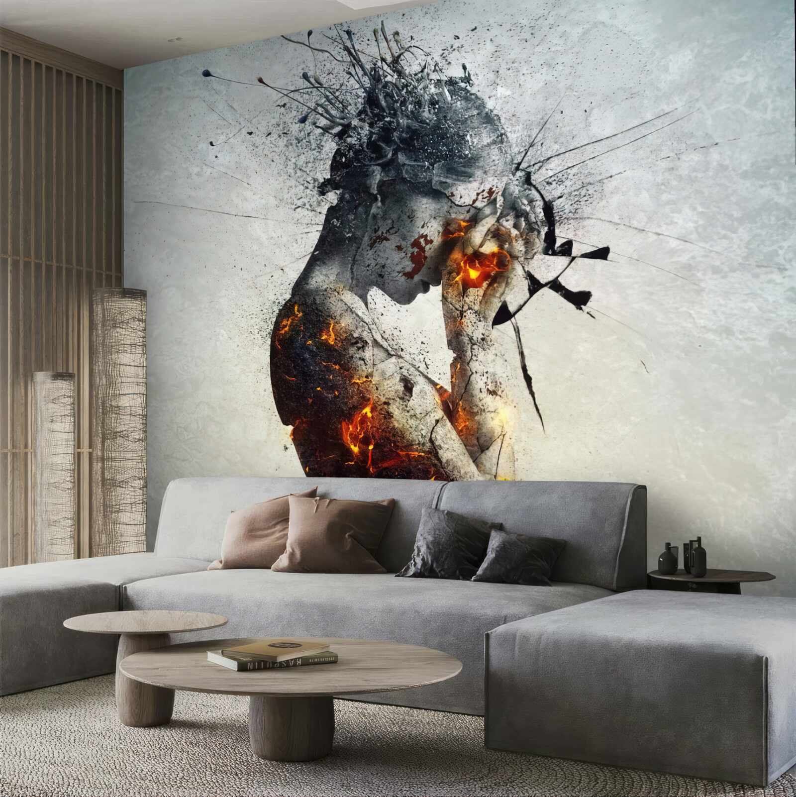 Fototapeta dievča si schová tvár do dlaní